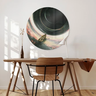 Glasschilderij Astronaut in een boot - Nicebleed 