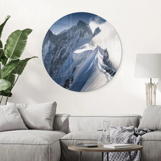 Glasbild Gipfel des Mont Blanc - Nienartowicz - Rund 