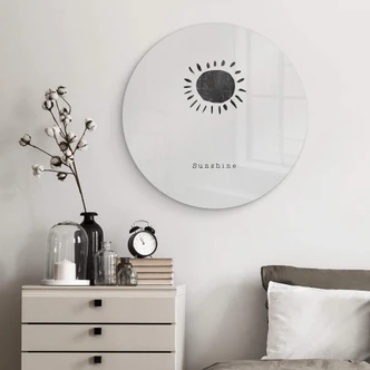 Glasbild Orara Studio - Sunshine - Rund 