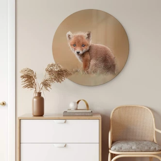 Glasbild van Duijn - Baby Fuchs 