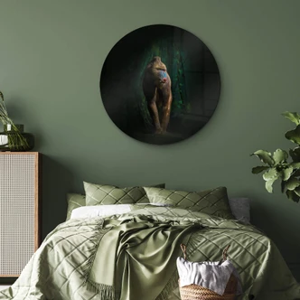 Glasbild Yunta - Im Dschungel - Rund 