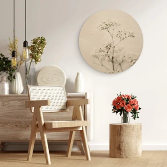 Cuadro de madera Annie - Perifollo de los prados - Redondo 