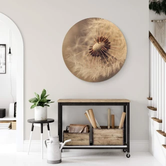 Holzbild Delgado - Pusteblume - Rund 