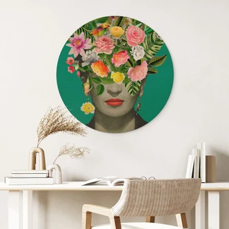 Holzbild Frida Floral - Frida Floral Studio - Rund 