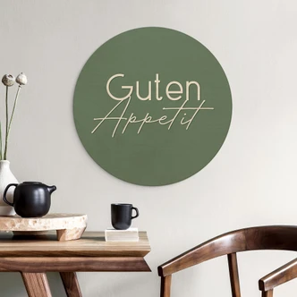 Holzbild Guten Appetit - Rund 