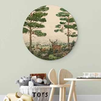 Wandcirkel Hout Kikki Belle - Animal Adventure 