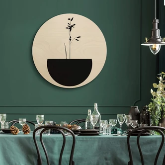 Obraz drewniany Kubistika - Abstracticum - Okrągły 