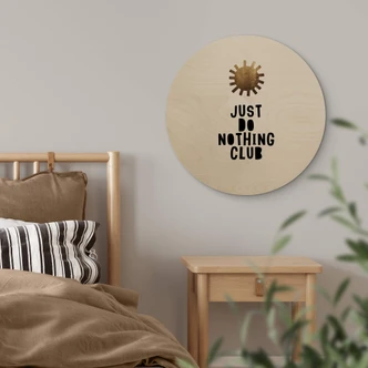 Wandcirkel Hout Kubistika - Do Nothing Club 