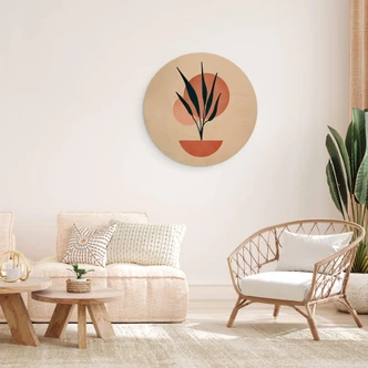 Abstrakt plante Billede af træ - Kubistika - København - Rund 