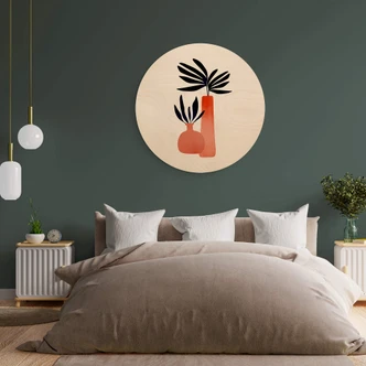 Kubistika Billede af træ - Eventyrlige planter - Rund 