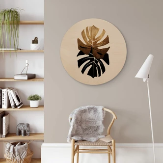 Stampa su legno Kubistika - Monstera 