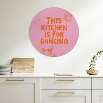 Holzbild This kitchen is for dancing - Ohkimiko - Rund 