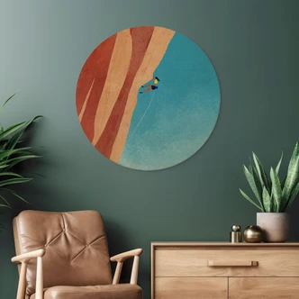Houten Wanddecoratie Klimmen in de Grand Canyon - Rivers - Rond 