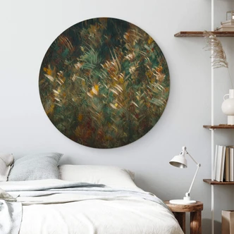 Tableau sur bois Talen - Fin de l'été - Rond 