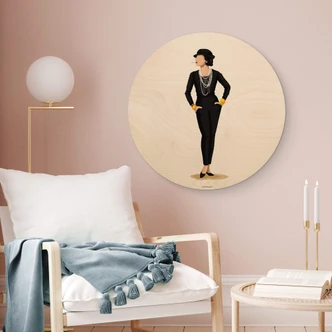 Wall Circle Wood Tohmé - Coco Chanel 