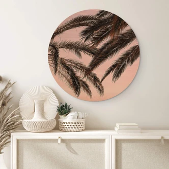 Trätavla 1X Studio - Palmer - Rund 