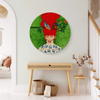 Wandcirkel Hout Hülya - Voorjaar 