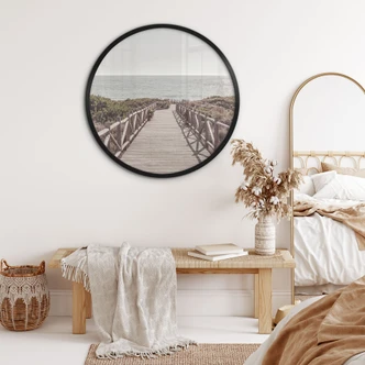Poster Steg zum Strand - 1X Studio - Rund 