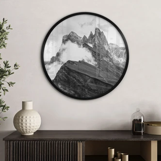 Poster Blick auf die Alpen - Berglandschaft der Dolomiten 