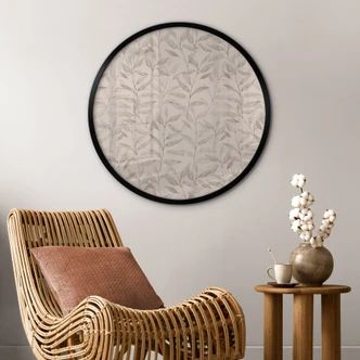 Pflanzen Poster Zarte Aquarell-Blätter - Soft Grau - Bloomery Decor - Rund Pflanzen Poster Zarte Aquarell-Blätter - Soft Grau - Bloomery Decor - Rund