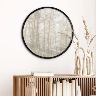 Poster Stiller Winterwald | Waldposter fürs Wohnzimmer - Böhmer - Rund 