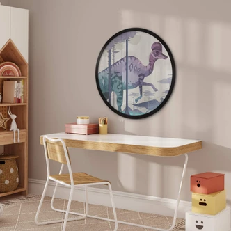 Póster infantil Corythosaurus - Marrón - Redondo 