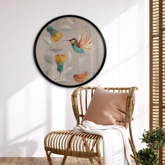 Póster Cuadro Pájaro - Colibrí Redondo - Marrón 