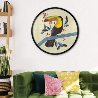 Póster Pájaro Tropical - Tucán Redondo - Marrón 