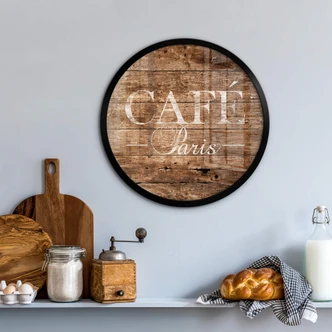 Poster Café Paris - Rund 