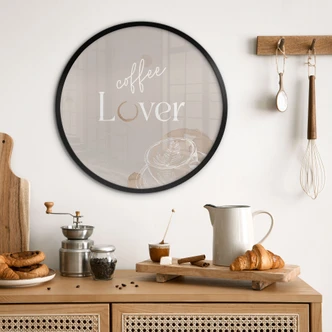 Poster Kaffeälskare - Rund 