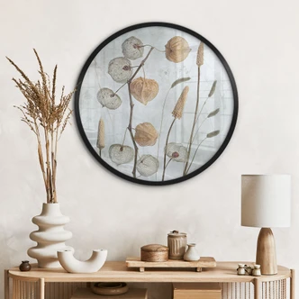 Plakat Suszone Kwiaty Lampionu - Disher - Okrągły 