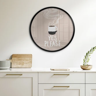 Poster Heiße Tasse Kaffee am Morgen - EMELIEmaria - Rund Poster Heiße Tasse Kaffee am Morgen - EMELIEmaria - Rund