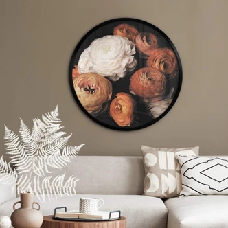 Poster FiguraNYC Photography - Ranunkeln Stillleben - Rund 