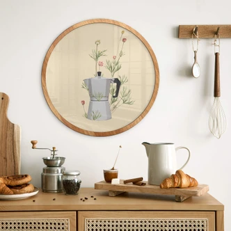 Poster Frida Floral Studio - Mokka Floral - Rund 