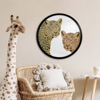 Poster Goed Blauw - Die Leoparden - Rund 