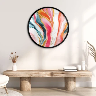 Poster Kleurrijk gemarmerd abstract - Gokhale 