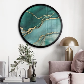 Poster Marmo in oro-verde - Haase 