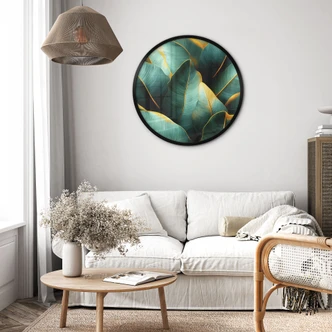 Poster Exotische Bananenblätter - Jaszke - Rund 