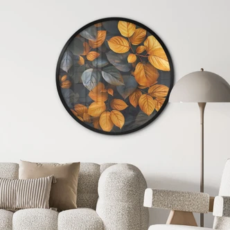 Natur Poster Leuchtende Blätterpracht im Herbst - Jaszke - Rund 