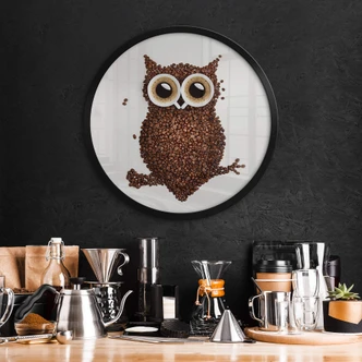 Poster Kaffeeeule - Rund 