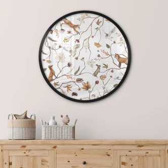 Póster de animales del bosque en otoño - Kikki Belle - Round 