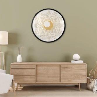 Poster Gyllene solstrålar - KsanaKalpa - Rund 