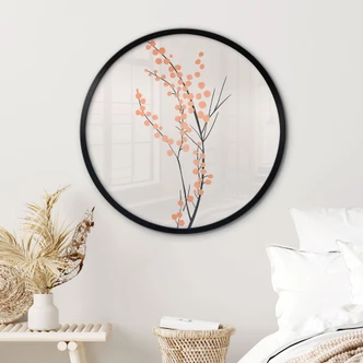 Plakat Ferskenfarvede kirsebærblomster - Kubistika Plakat Ferskenfarvede kirsebærblomster - Kubistika