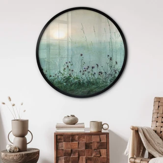 Poster Taubedeckter Sonnenaufgang Rund - Kværnstrøm 