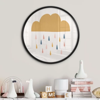 Poster Pioggia allegra in colori pastello - Lisboa 