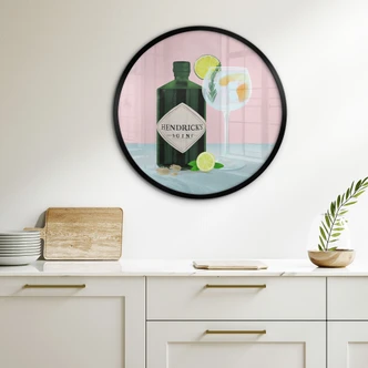Poster Gin Tonic Cocktail - Lizde - Rund 