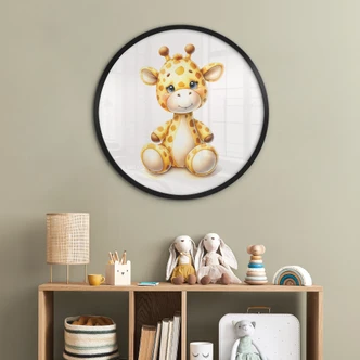 Poster Kleine Giraffe - Magnusson - Rund Poster Kleine Giraffe - Magnusson - Rund