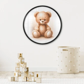 Poster Kleiner Teddybär - Magnusson - Rund Poster Kleiner Teddybär - Magnusson - Rund