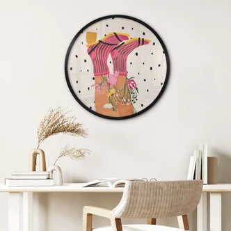 Poster Sockenliebe trifft Flower Power - Mokate - Rund 