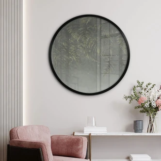 Poster Felce nella foresta nuvolosa in verde - Ms Tiff - Rotondo 